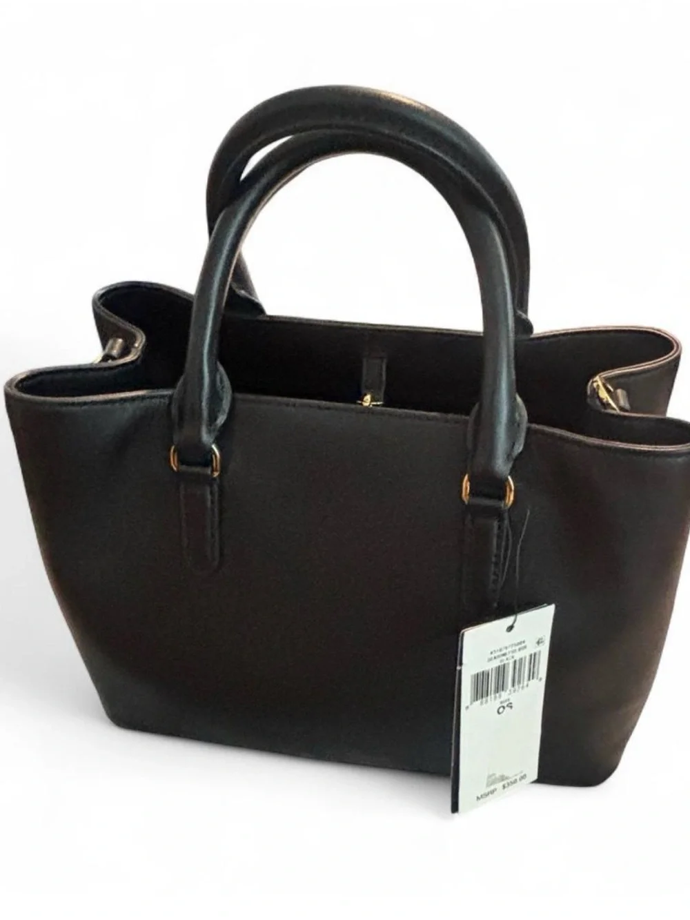 NWT Lauren Ralph Lauren Leather Small Marcy Satchel Retail $350